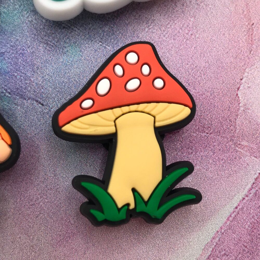 Shoe Charm Set Namaste Motivational Quotes Mushrooms - Picture 6 of 7